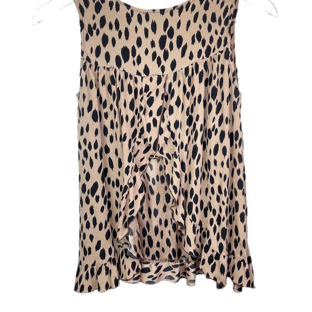 Alisha Levine Open Back Leopard Print Top Sz S - Picture 4 of 8